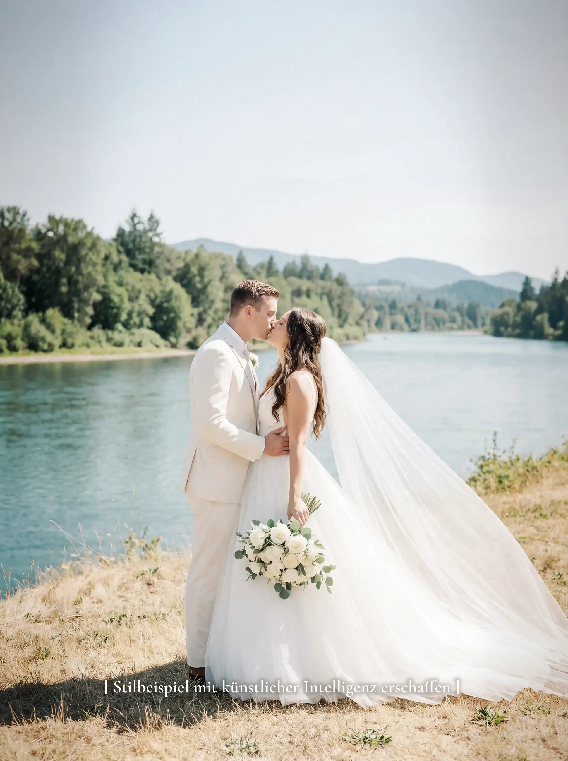 Mit KI gestaltetes Hochzeitsbild — Stilbeispiel von Denis Michel, Hochzeitsfotograf in Südbaden