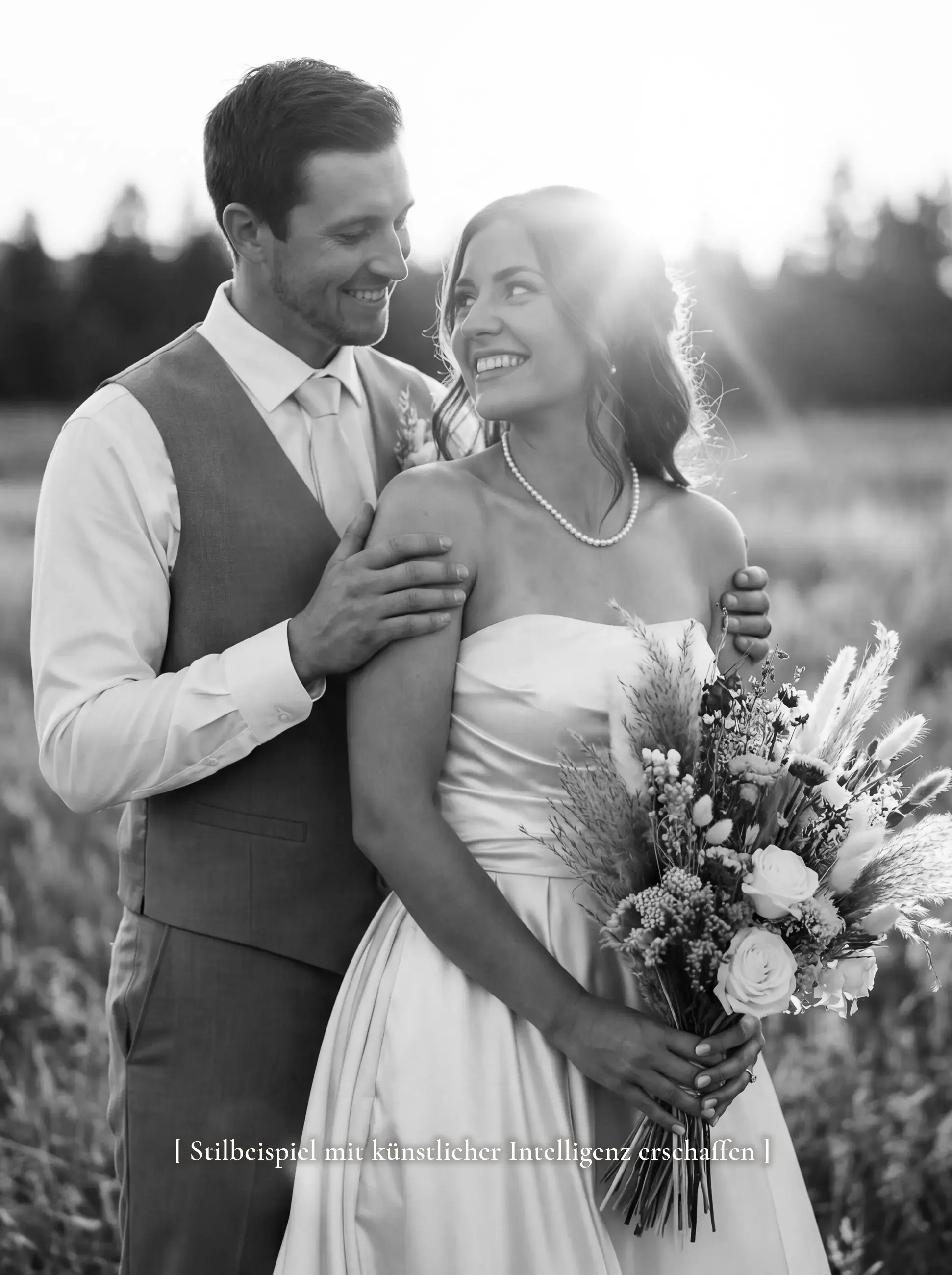 KI-Stilbeispiel — emotionale Hochzeitsfotografie für Breisach, Freiburg im Breisgau und das Markgräflerland