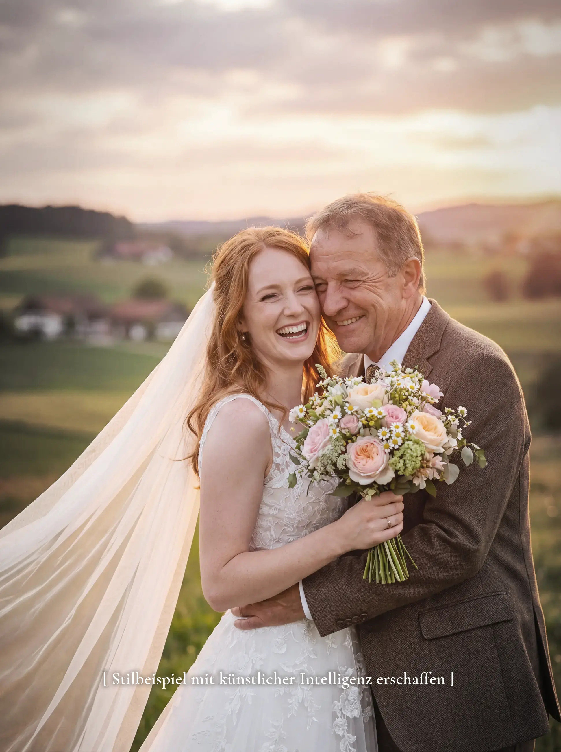 KI-Bildbeispiel — gestalterische Handschrift von Lichtgefühl, Hochzeitsfotograf in Südbaden