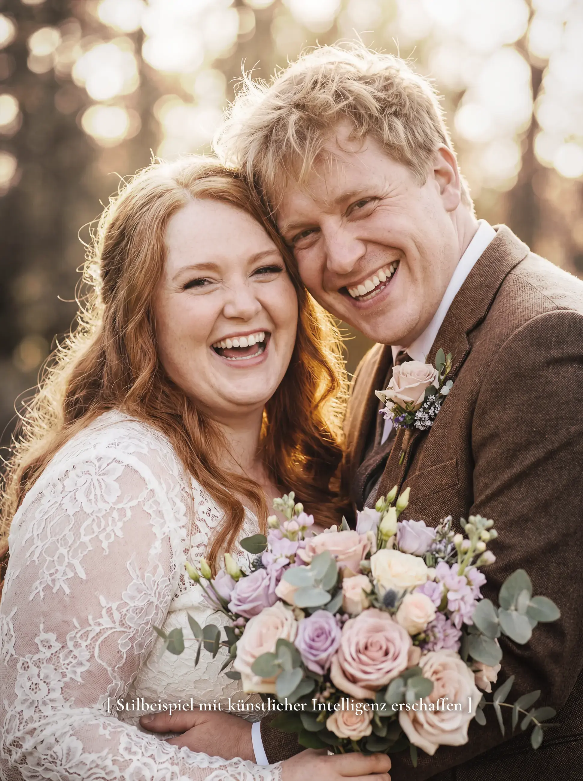 Mit KI gestaltetes Hochzeitsbild — Stilbeispiel von Denis Michel, Hochzeitsfotograf in Südbaden