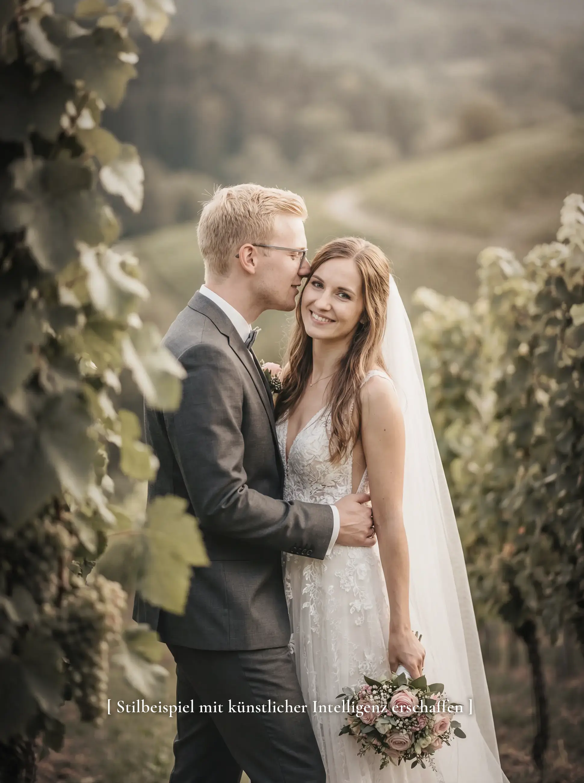 KI-Stilbeispiel — Hochzeit am Kaiserstuhl, gestalterische Handschrift von Lichtgefühl